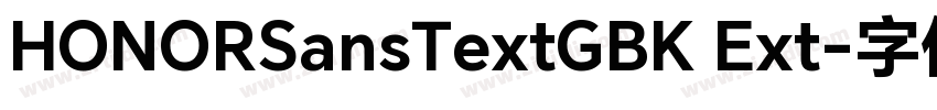 HONORSansTextGBK Ext字体转换